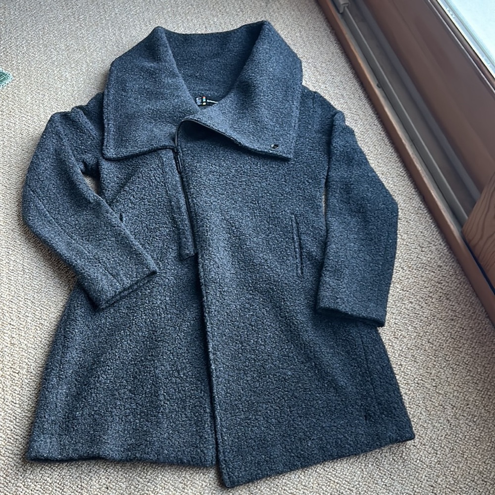 Smartwool Anchor Line Sherpa Asymmetrical Zip Up Merino Wool Coat